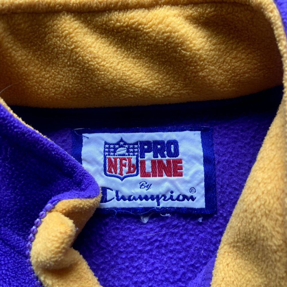 CHAMPION NFL PRO LINE MINNESOTA VIKINGS FOOTBALL FLEECE JACKET SWEATER M - Picture 3 of 8